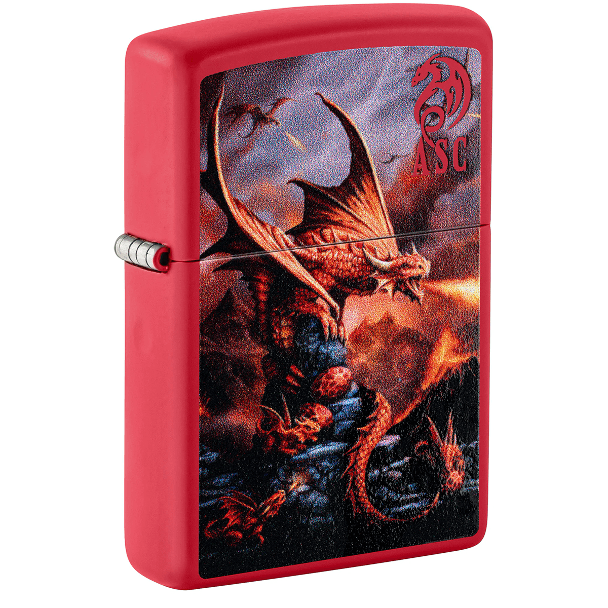 Zippo Anne Stokes Breathing Dragon Red Matte Finish