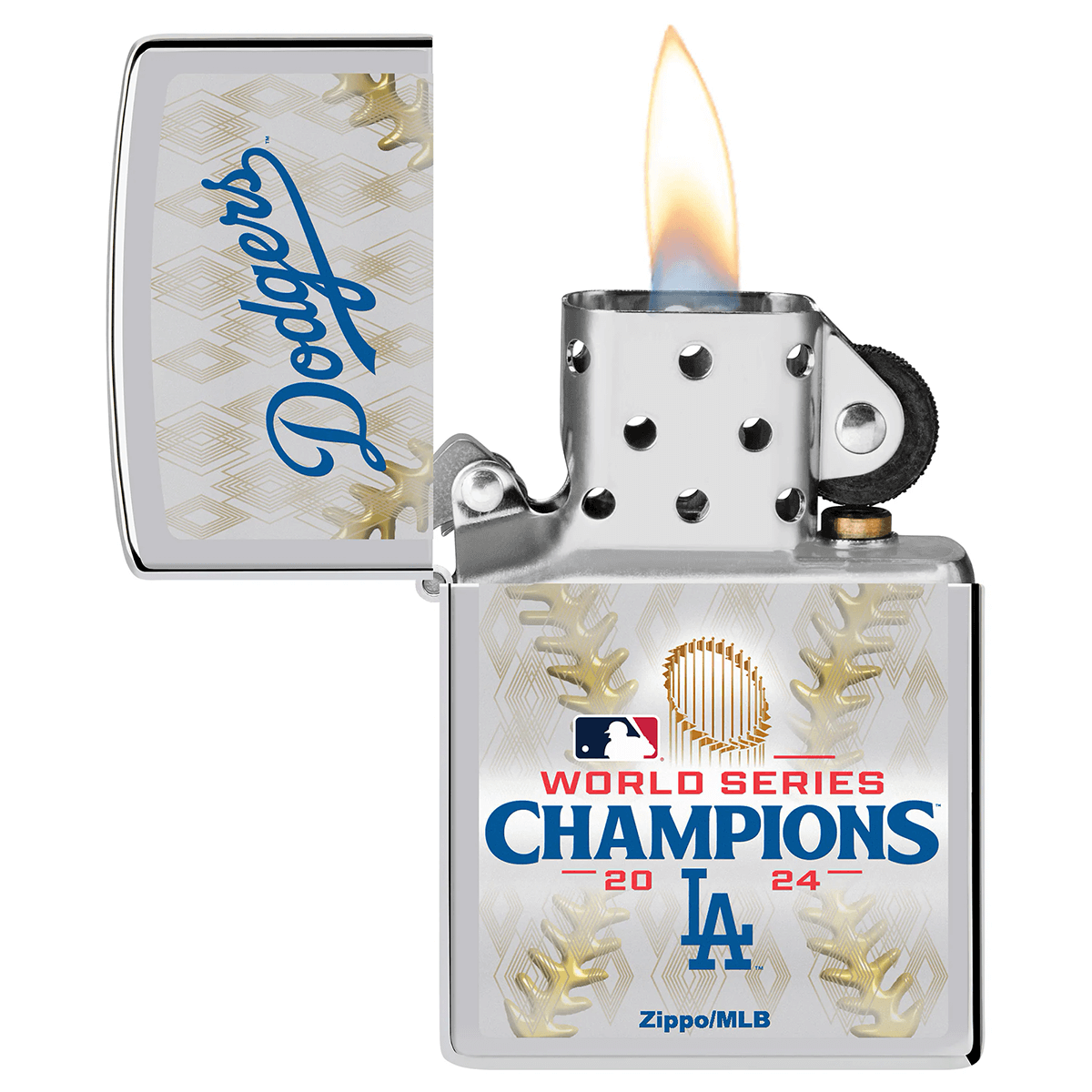 Zippo Los Angeles Dodgers 2024 World Series Champions High Polish Chrome