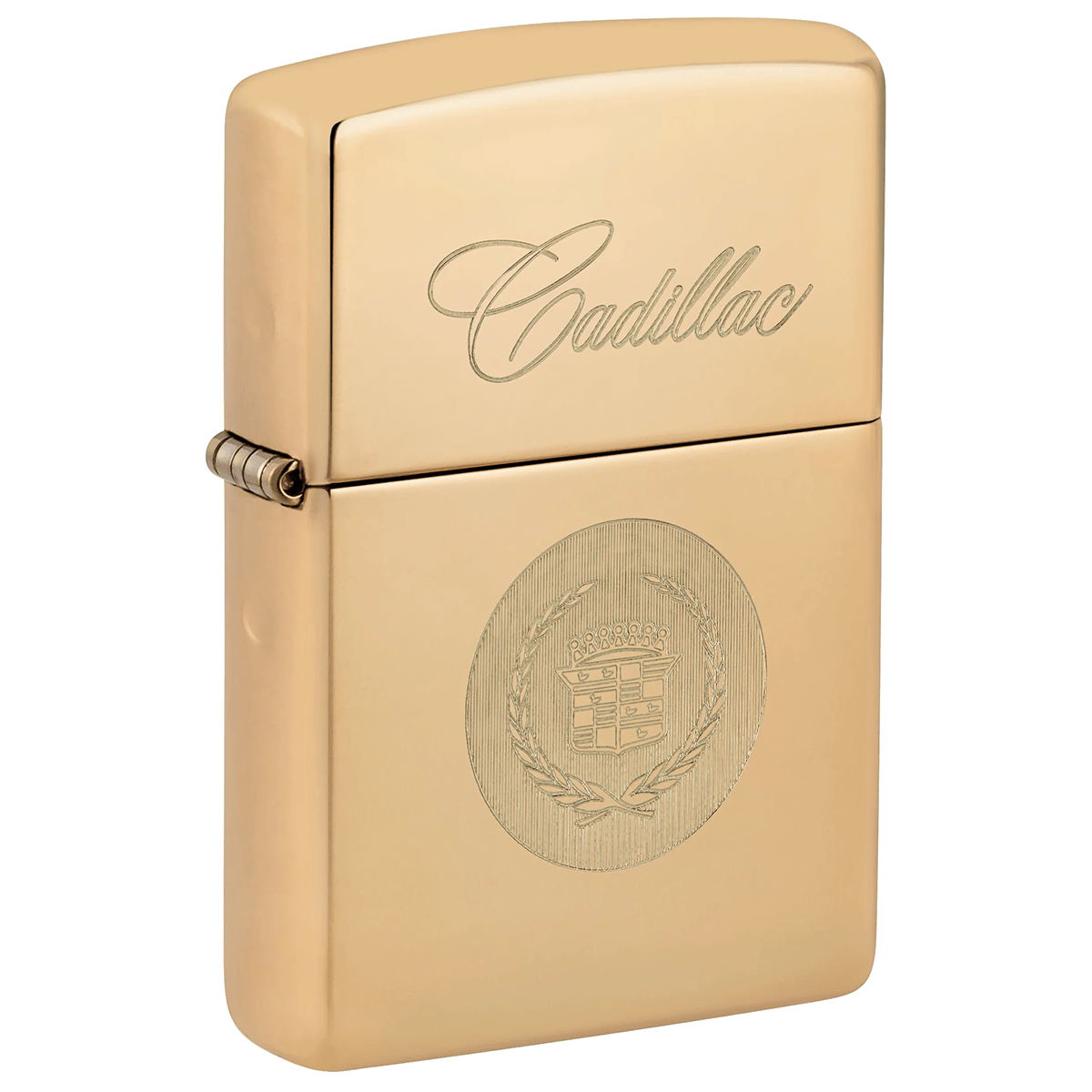 Zippo Cadillac Logo High Polish Brass Finish