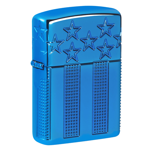 Zippo Stars And Stripes Multicut High Polish Blue