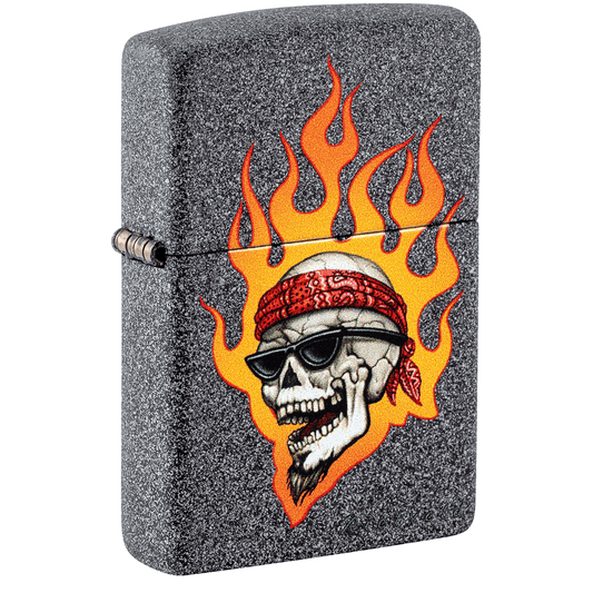 Zippo Rietveld Iron Shark With Anchor Candy Apple Red Finish