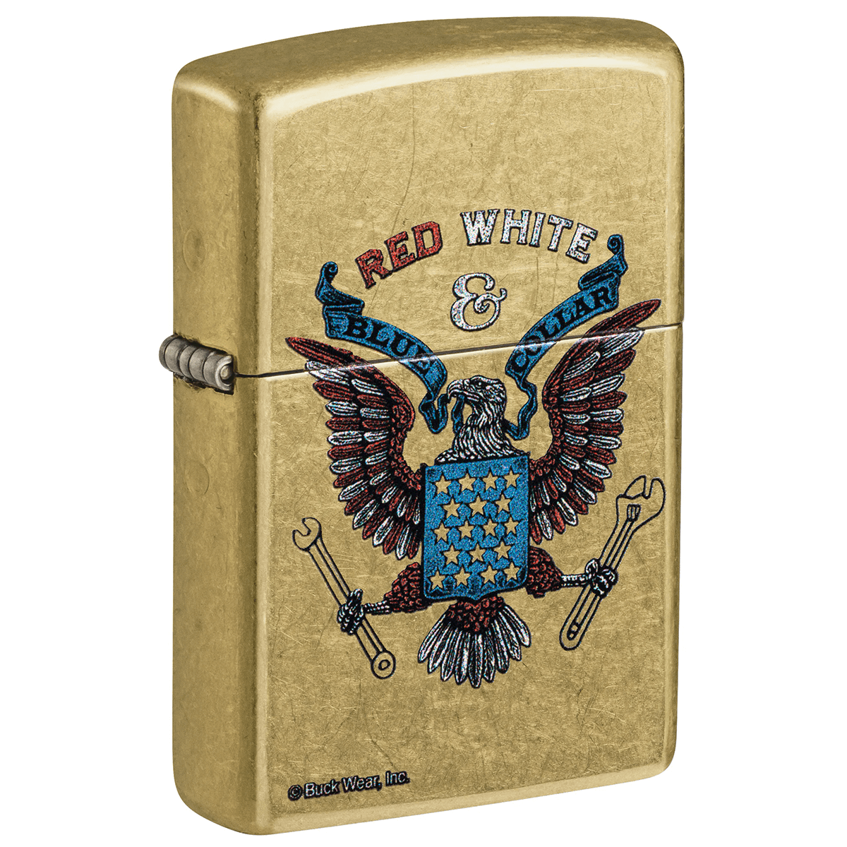 Zippo Buckwear Bald Eagle Color Image Street Brass