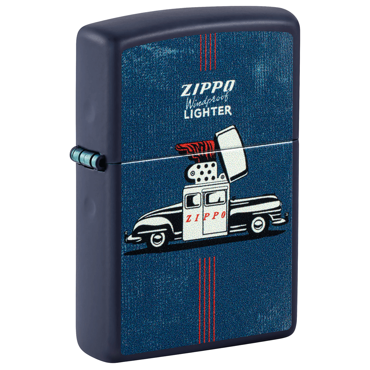 Zippo Car Retro Design Matte Navy Finish