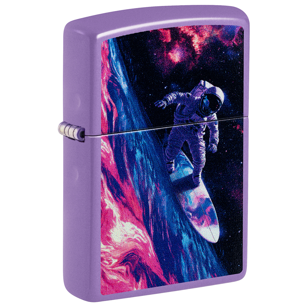 Zippo Surfing Astronaut Color Image Smokey Lavander Finish