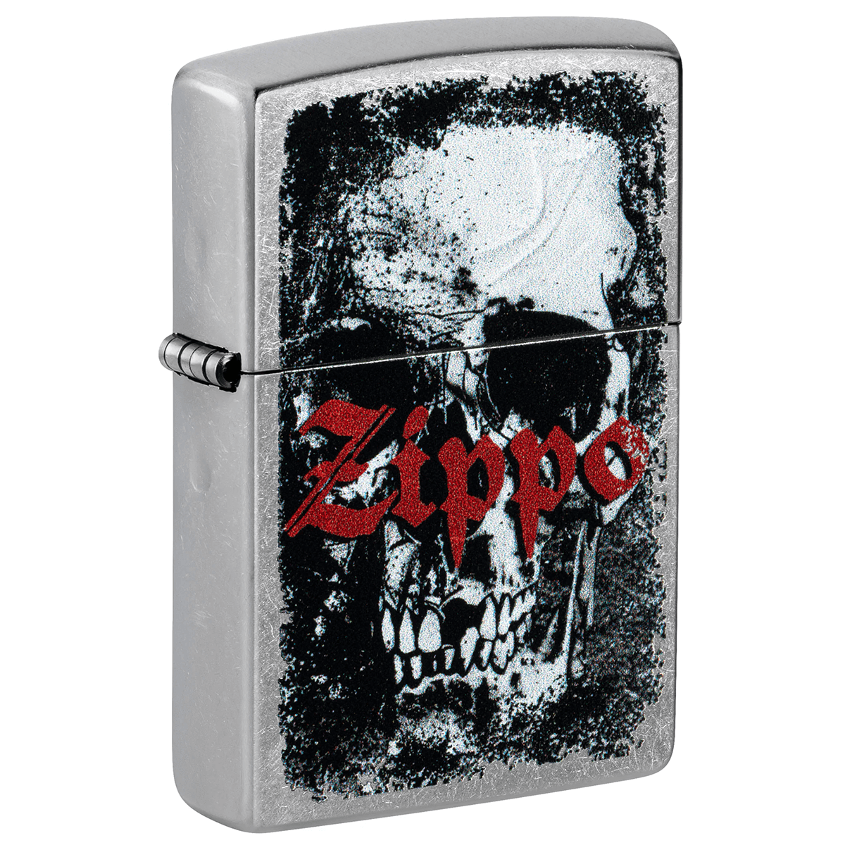Zippo Skull With Zippo Logo Color Image Street Chrome