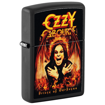 ZIPPO OZZY OSBOURNE PRINCE OF DARKNESS BLACK MATTE COLOR IMAGE