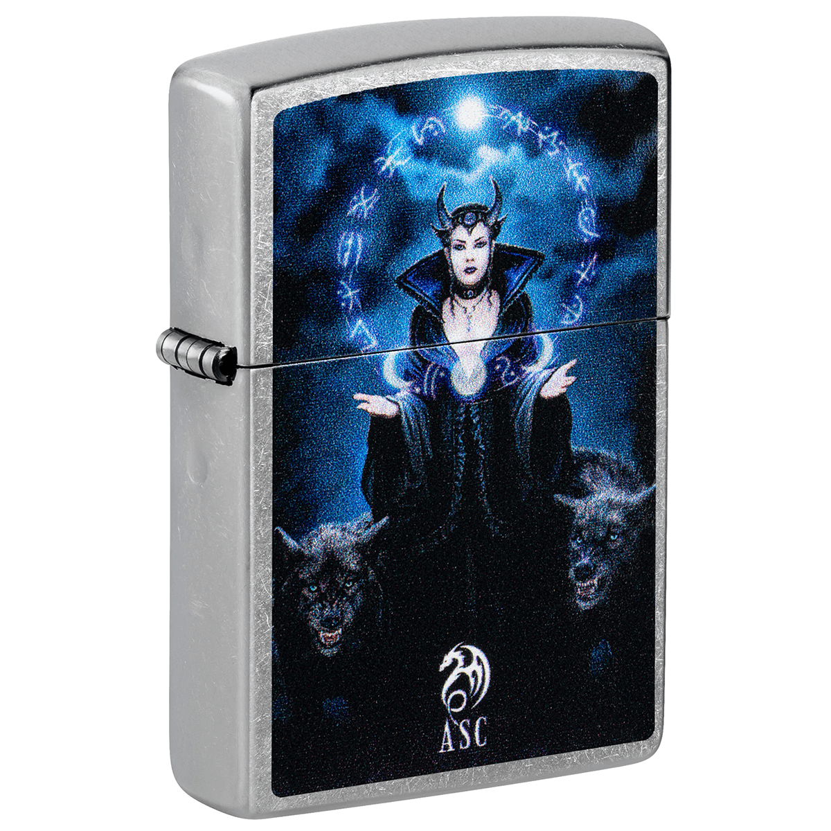 Zippo Anne Stokes Spiritual Womans Color Image Strret Chrome