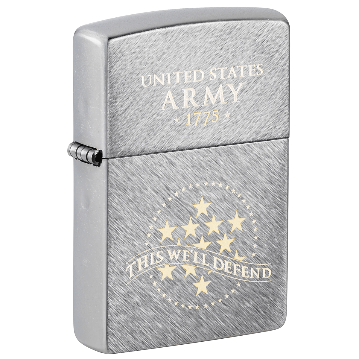 Zippo Us Army 1775 Laser Two Tone Engrave Herringbone Sweep Finish
