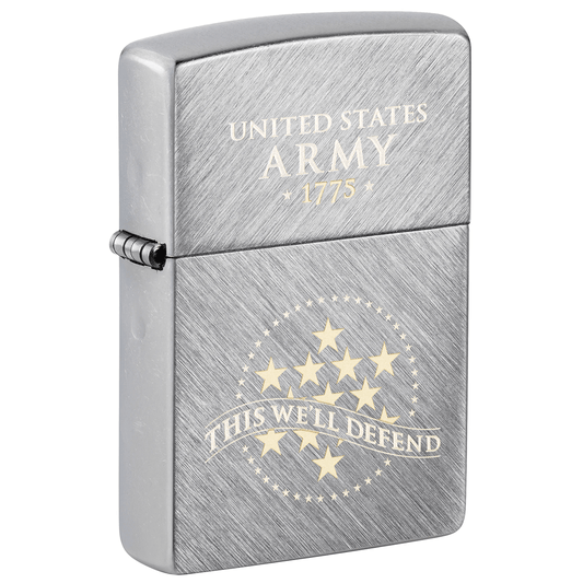 Zippo Us Army 1775 Laser Two Tone Engrave Herringbone Sweep Finish