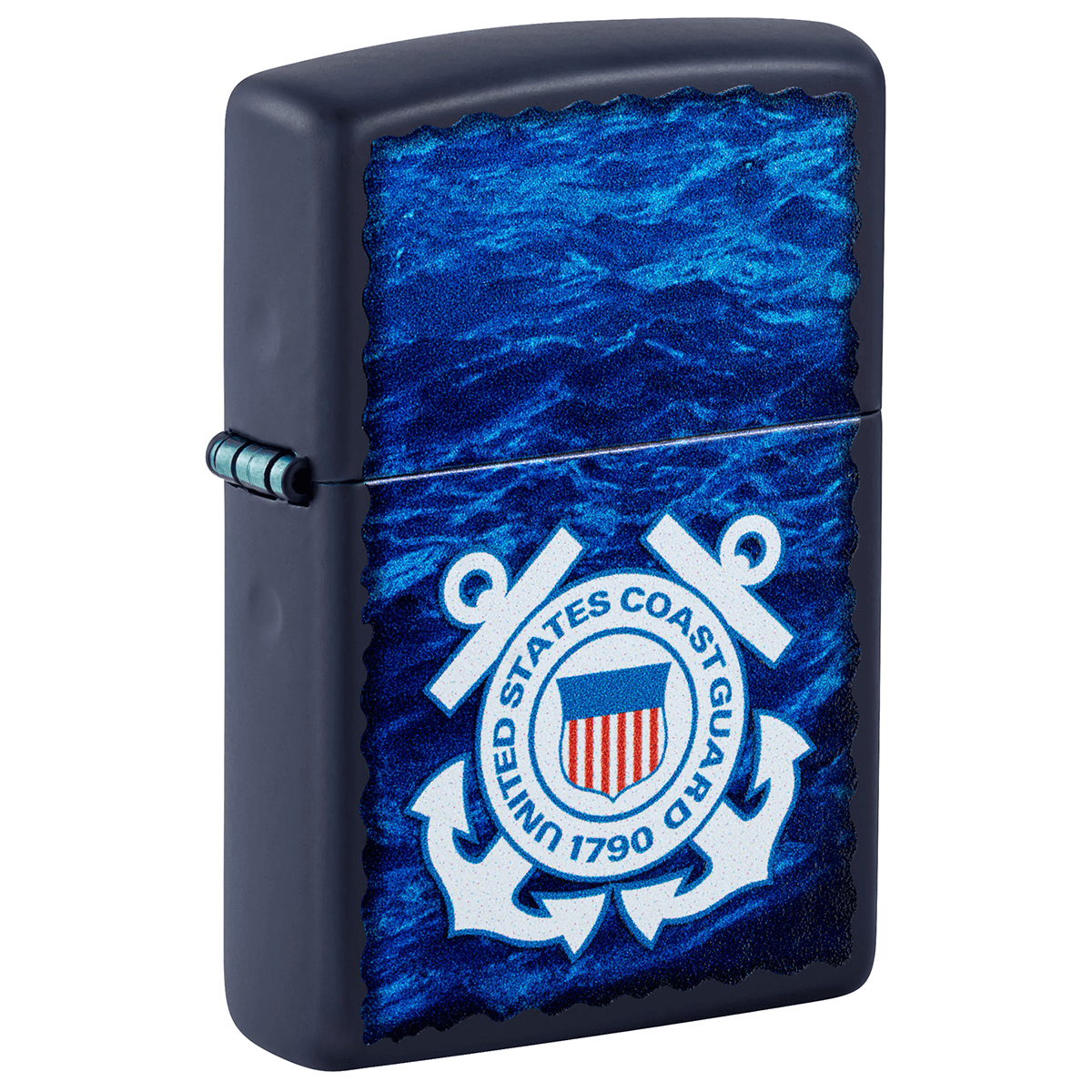 Zippo Us Coast Gaurd Logo Color Image Navy Matte Finish