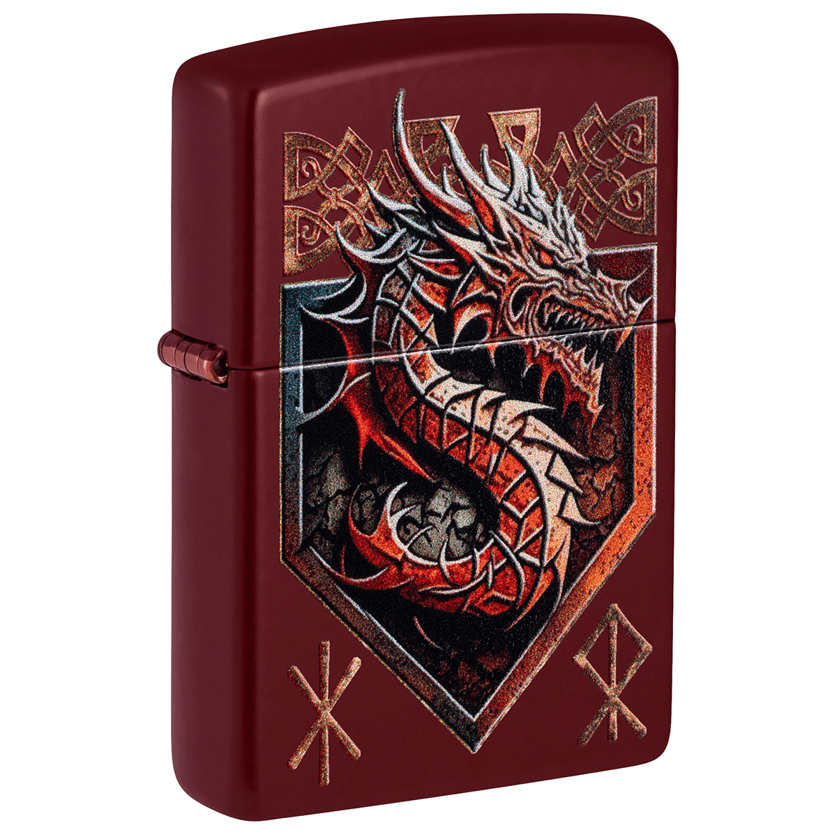 Zippo Dragon Color Image Merlot Finish