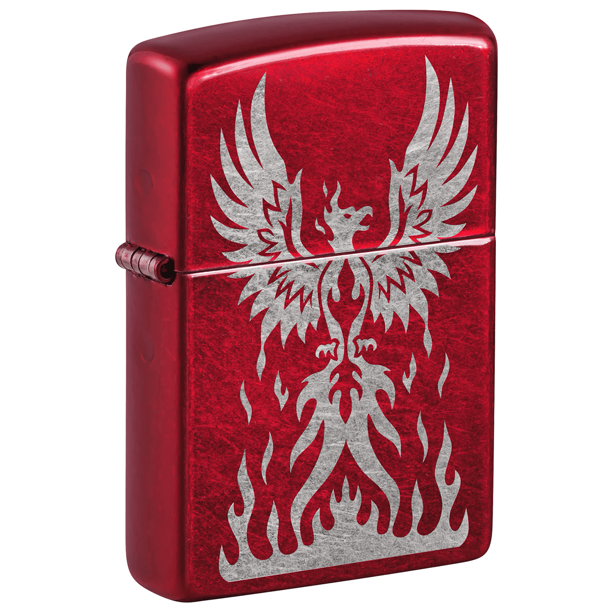Zippo Phoenix Bird Lazer Engrave Candy Apple Red Finish