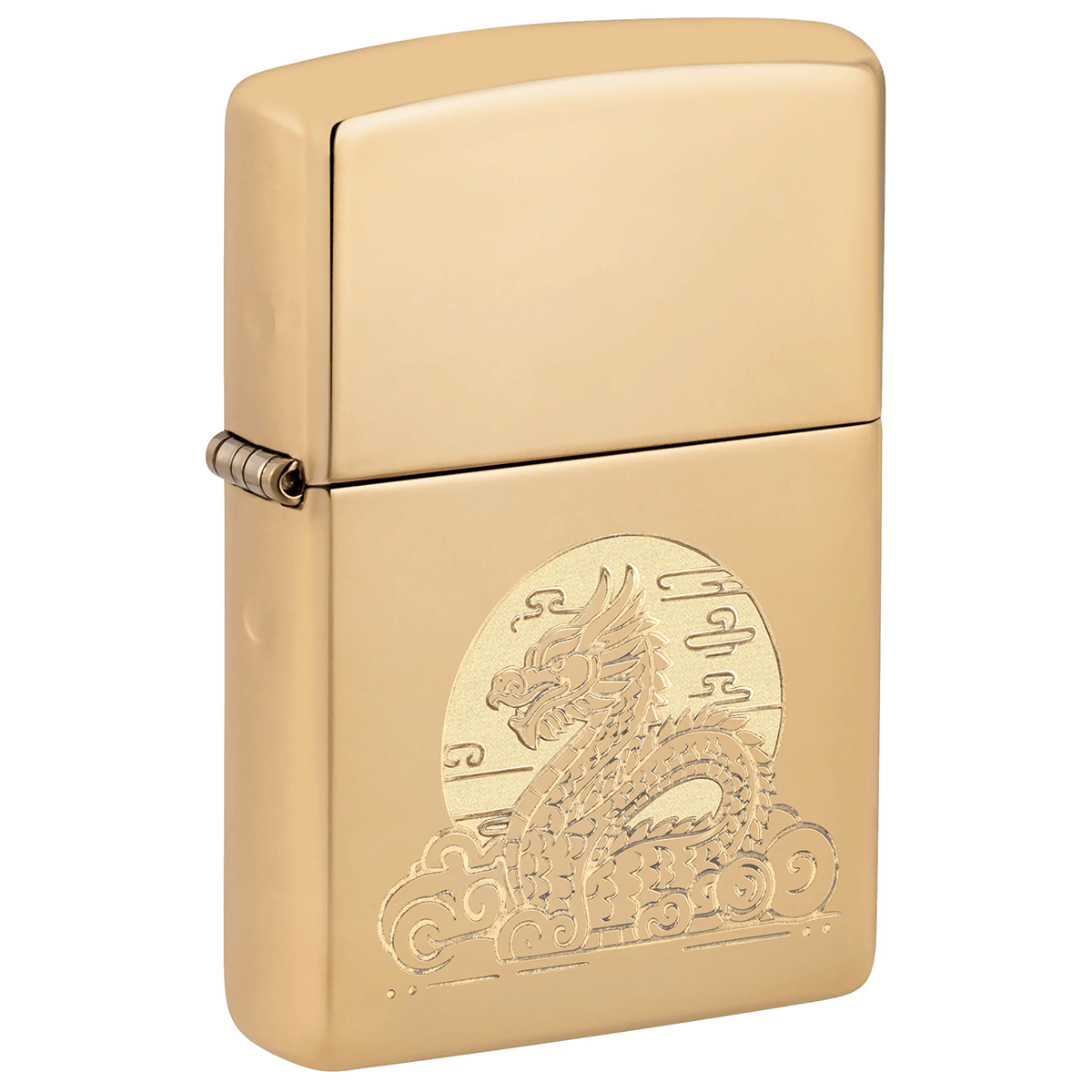 Zippo Moon Dragon High Polish Brass Finish