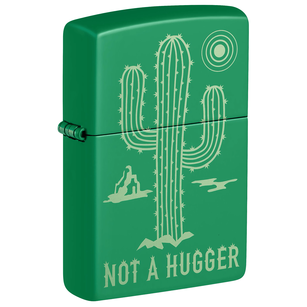 Zippo Not A Hugger Cactus Grass Green Matte Finish