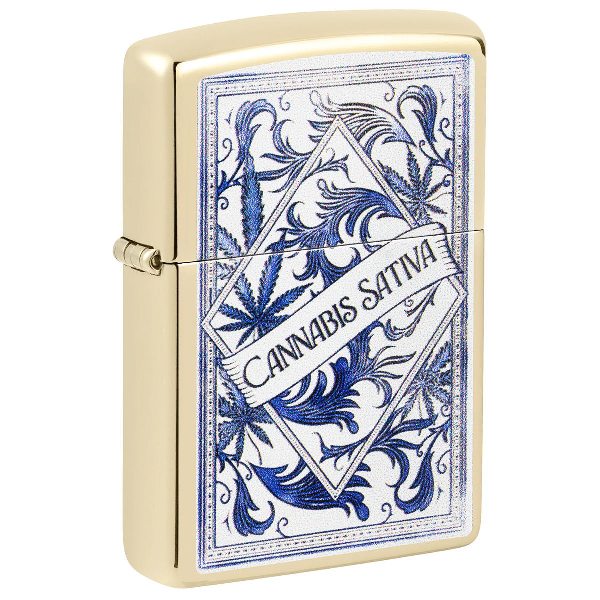 Zippo Leaf Pattern Color Image Champagne Finish