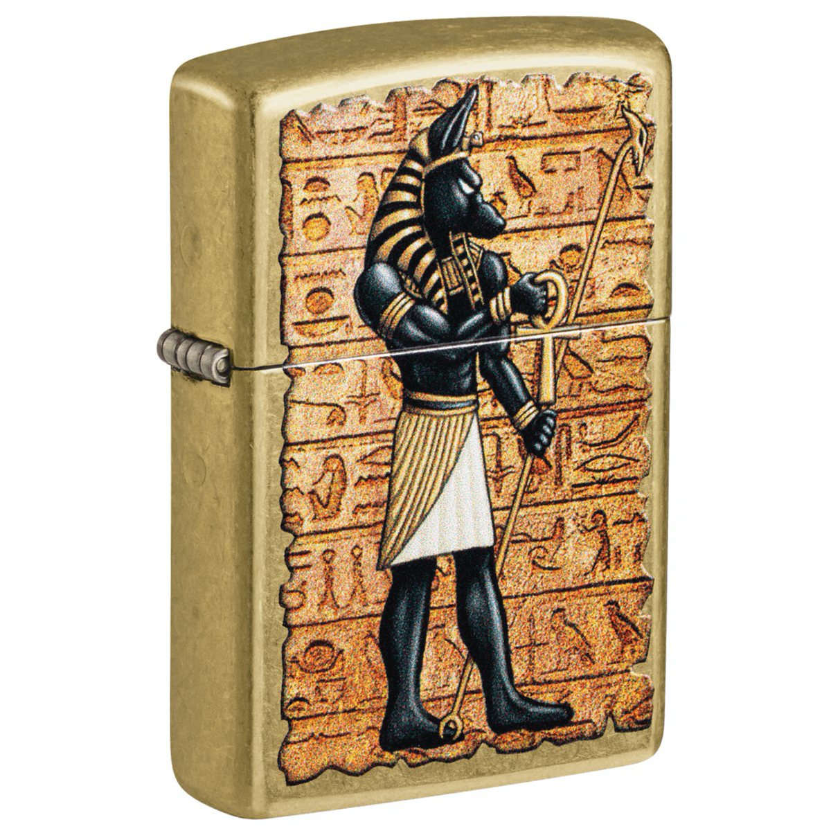 ZIPPO MASKED EGYPTIAN STREET BRASS COLOR IMAGE
