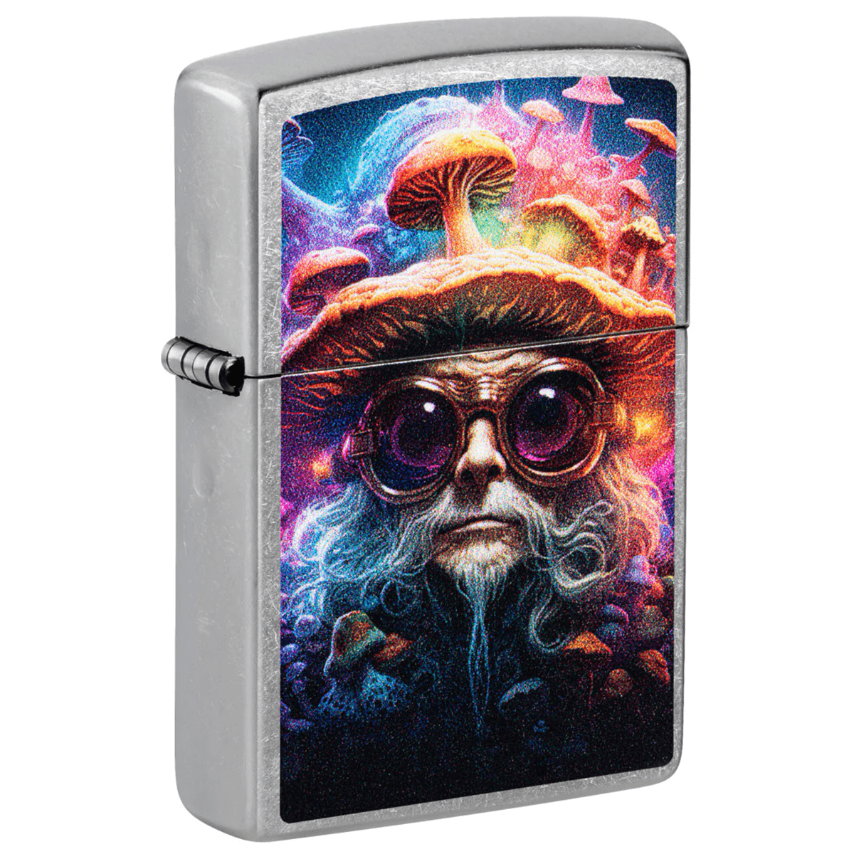 ZIPPO MUSHROOM MAN STREET CHROME COLOR IMAGE