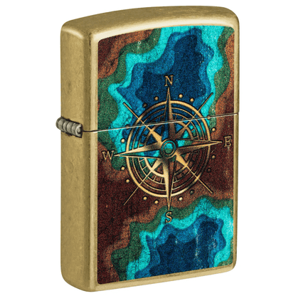 ZIPPO COMPASS DESIGN COLOR IMAGE
