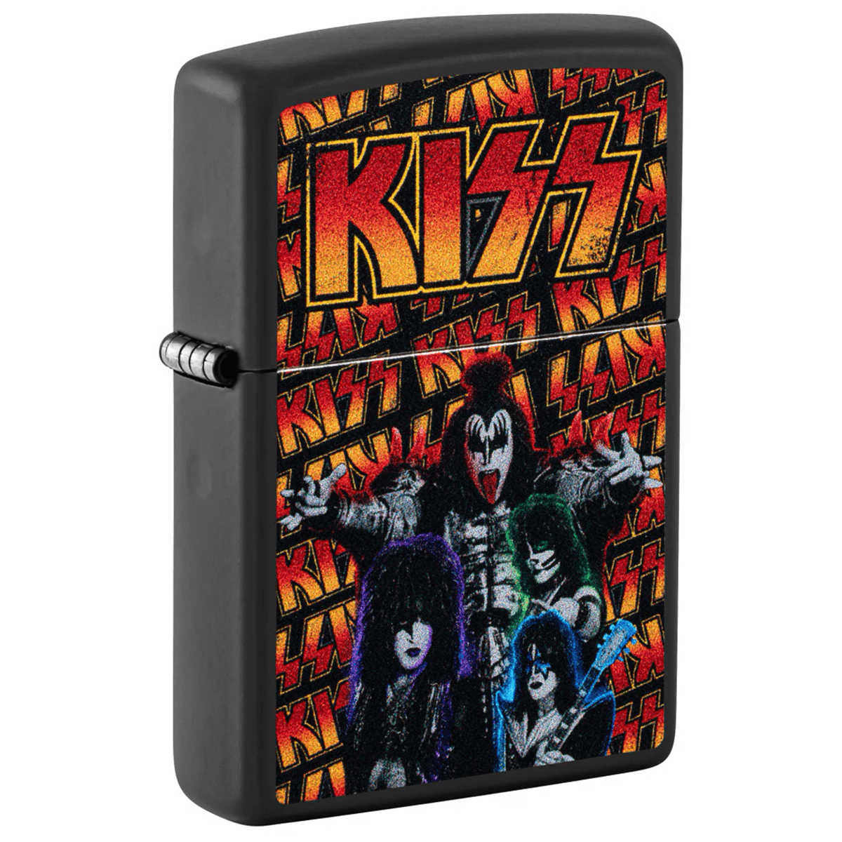 ZIPPO KISS BAND BLACK MATTE COLOR IMAGE