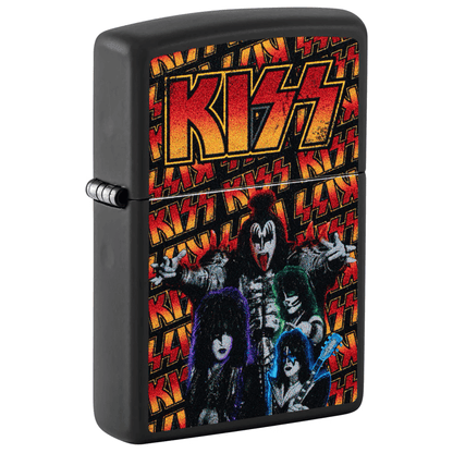ZIPPO KISS BAND BLACK MATTE COLOR IMAGE