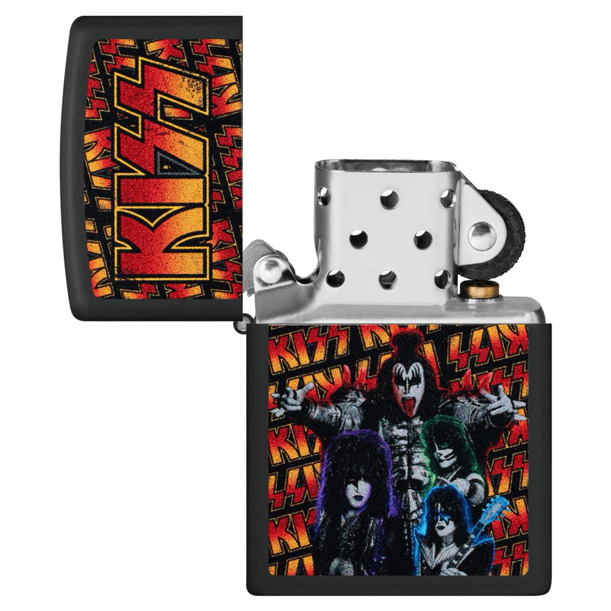 ZIPPO KISS BAND BLACK MATTE COLOR IMAGE