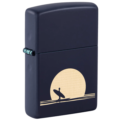 ZIPPO SURFER SUNRISE NAVY MATTE LASER ENGRAVE