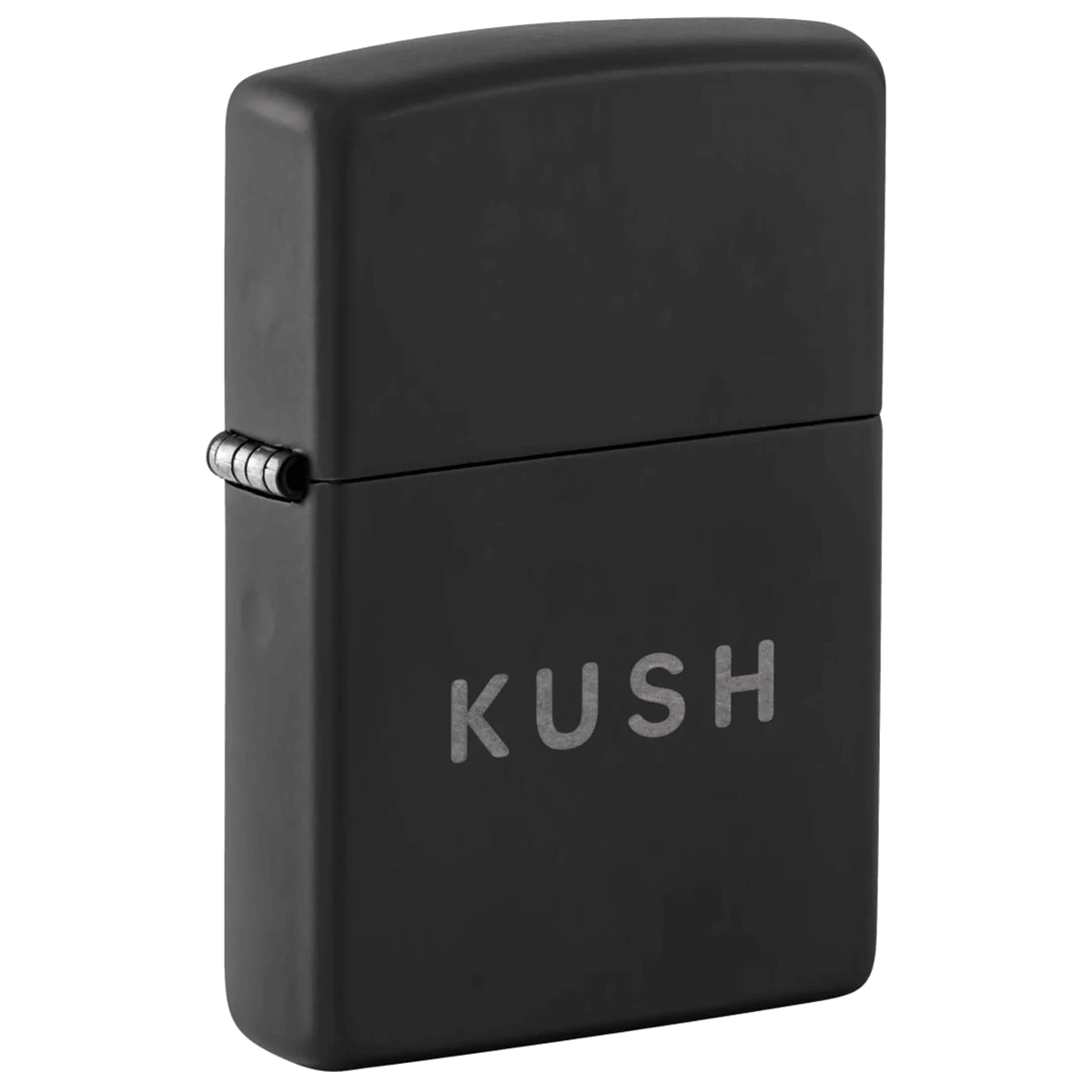 ZIPPO KXSH BLACK MATTE CHROME LASER ENGRAVE