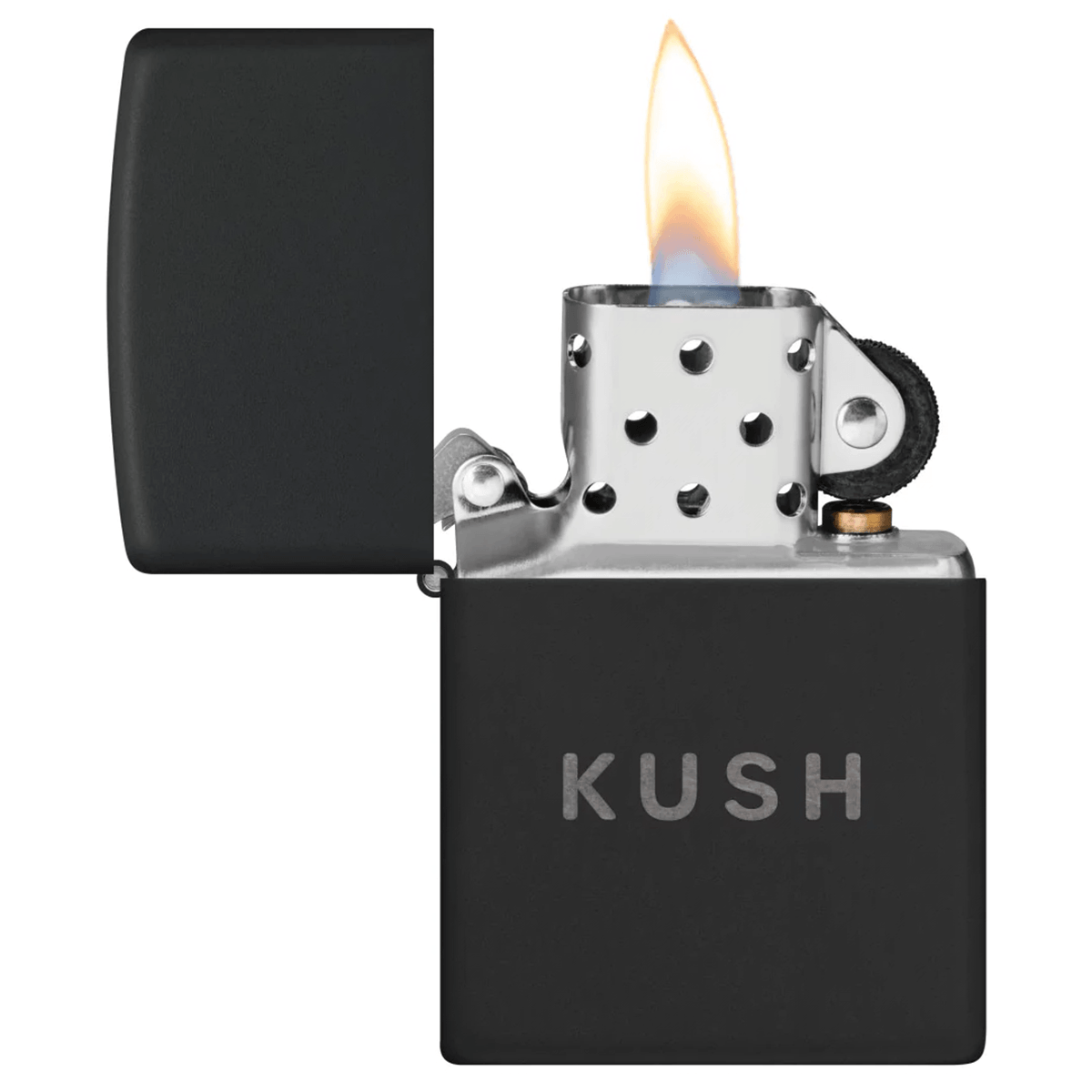 ZIPPO KXSH BLACK MATTE CHROME LASER ENGRAVE