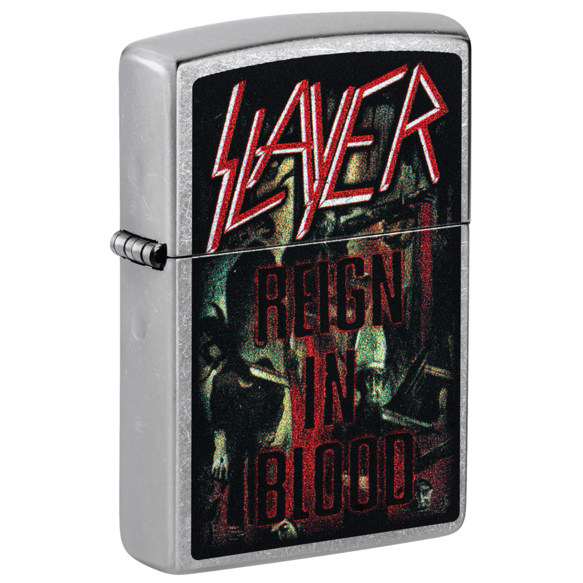 ZIPPO SLAYER REIGN IN BLOOD STREET CHROME COLOR IMAGE