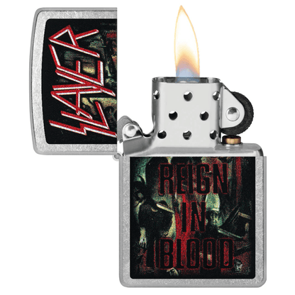 ZIPPO SLAYER REIGN IN BLOOD STREET CHROME COLOR IMAGE