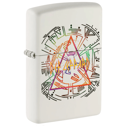 ZIPPO DEF LEPPARD PYRAMID GLOW IN THE DARK GREEN COLOR IMAGE
