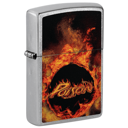 ZIPPO POISON FLAME STREET CHROME COLOR IMAGE