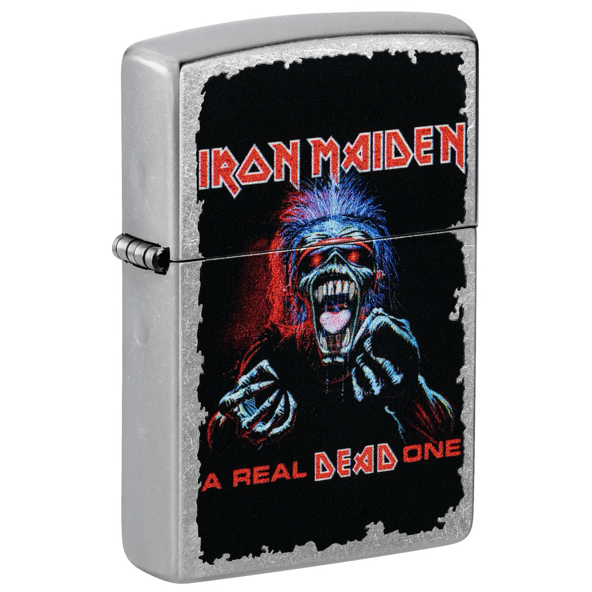 ZIPPO IRON MAIDEN A REAL DEAD ONE STREET CHROME COLOR IMAGE