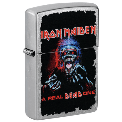 ZIPPO IRON MAIDEN A REAL DEAD ONE STREET CHROME COLOR IMAGE