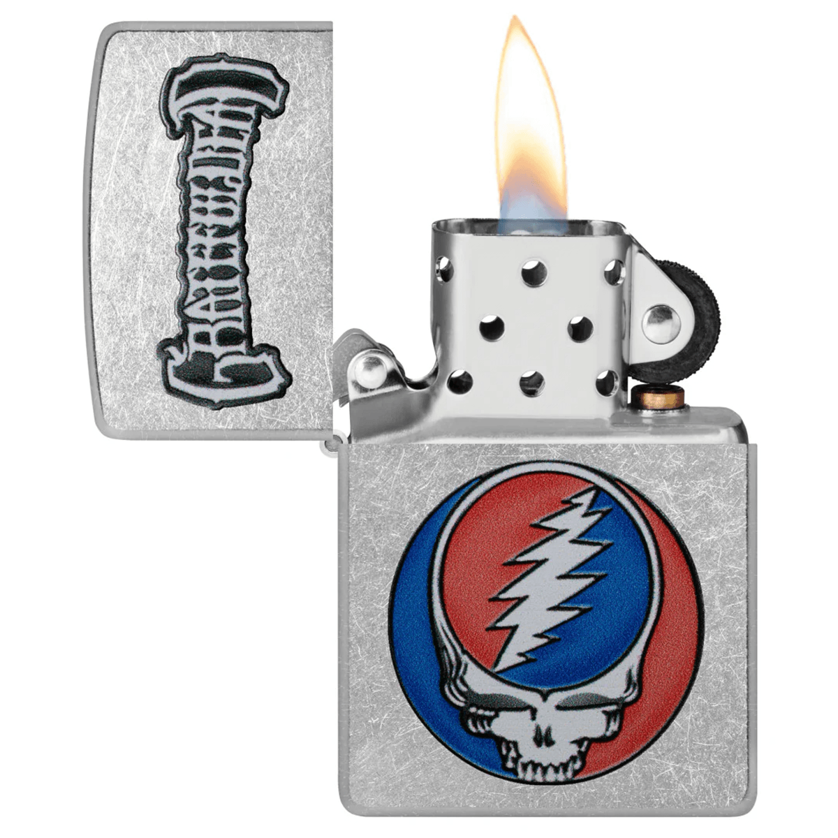 ZIPPO GRATEFUL DEAD SKULL STREET CHROME COLOR IMAGE