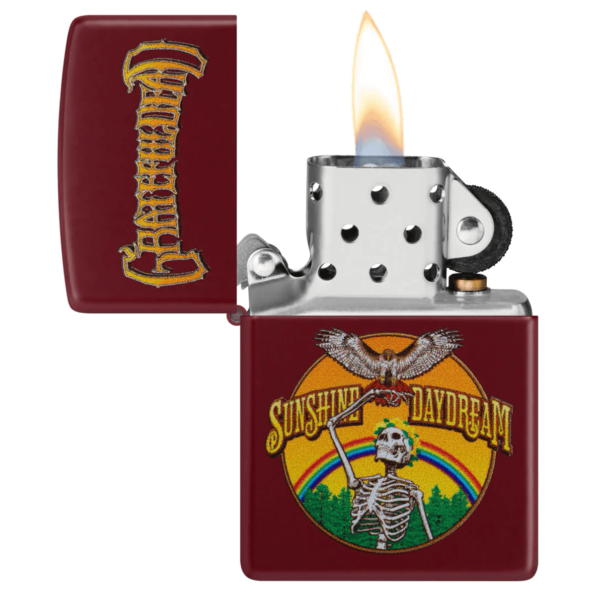 ZIPPO GRATEFUL DEAD SUNSHINE DAYDREAM MERLOT COLOR IMAGE