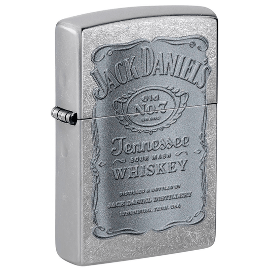 Zippo Jack Daniels Monochrome Label Street Chrome