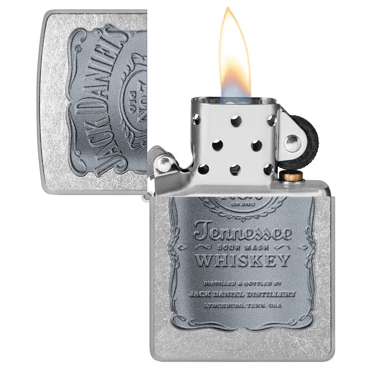 Zippo Jack Daniels Monochrome Label Street Chrome