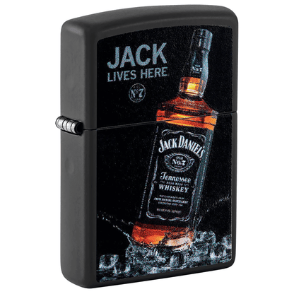 Zippo Jack Daniels Jack Lives Here Matte Black