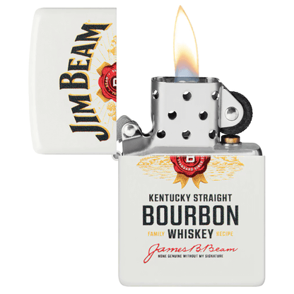 Zippo Jim Bean Logo White Matte