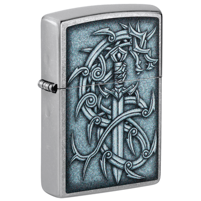 Zippo Dragon And Dagger Street Chrome