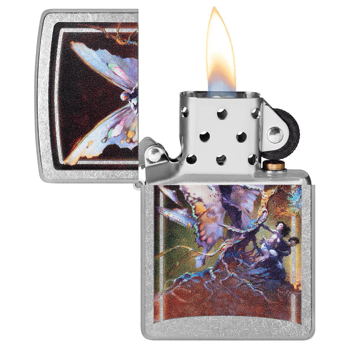 Zippo Frank Farzetta Mothman Street Chrome