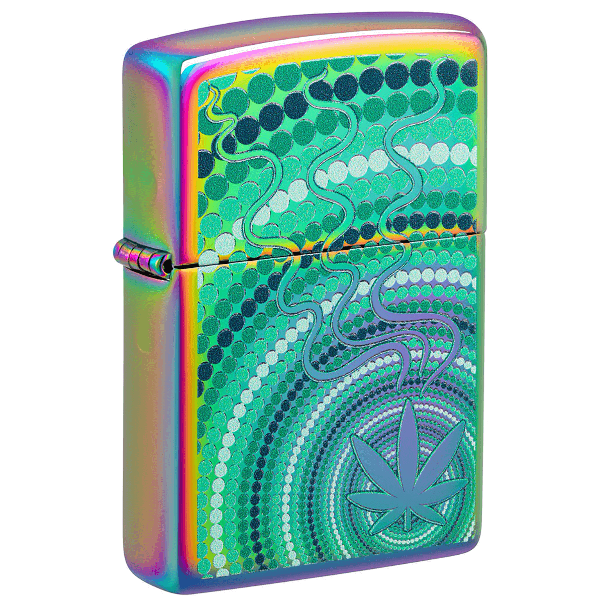 Zippo Psychedelic Leaf Design Multi Color Finish