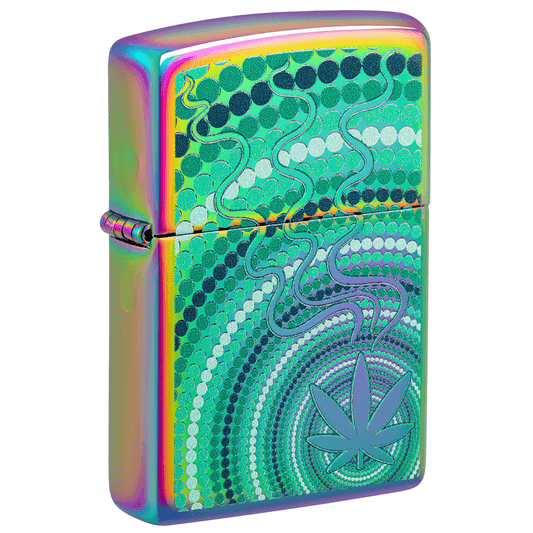 Zippo Psychedelic Leaf Design Multi Color Finish