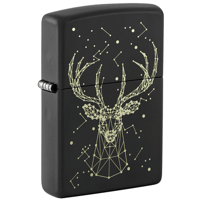 Zippo Deer Constellation Black Matte