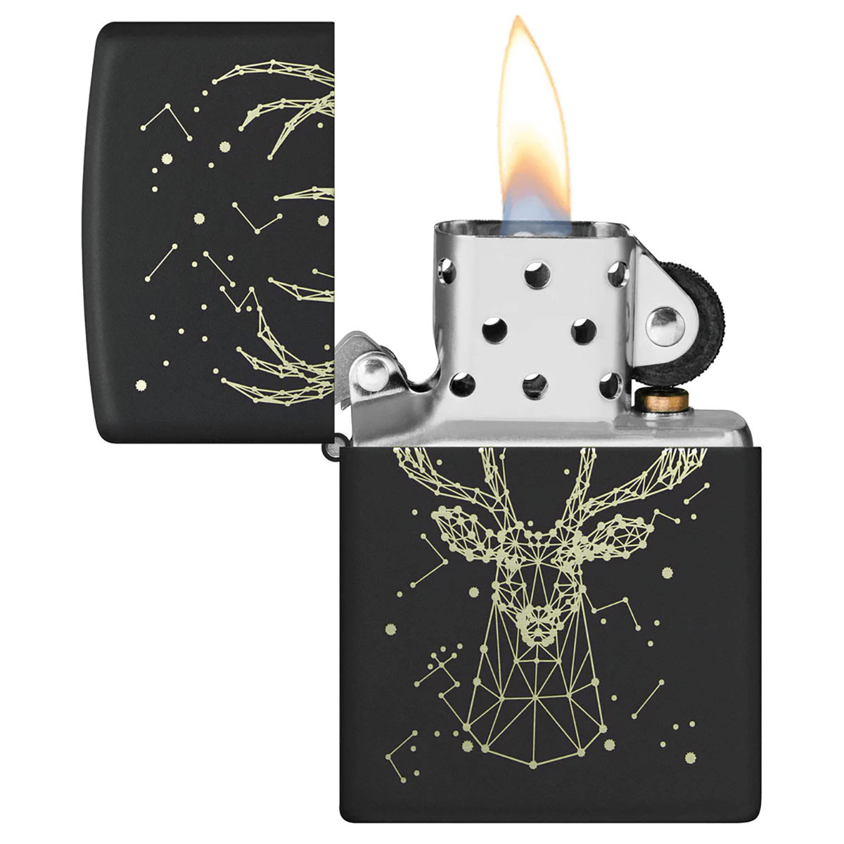 Zippo Deer Constellation Black Matte