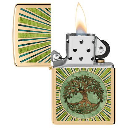 Zippo Tree Of Life High Polish Brass