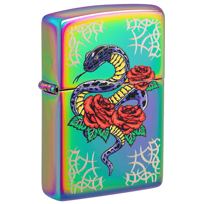 Zippo Snake And Roses Multicolor Finsh