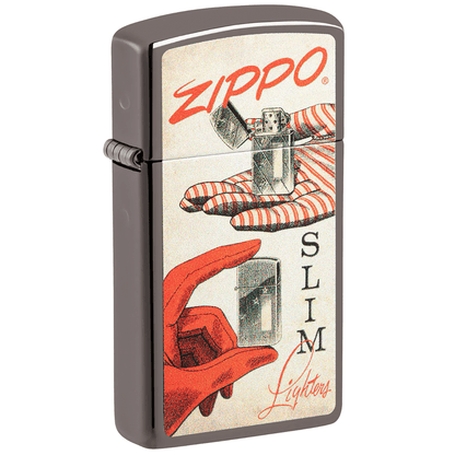 Zippo 1950S Vintage Slim Black Ice