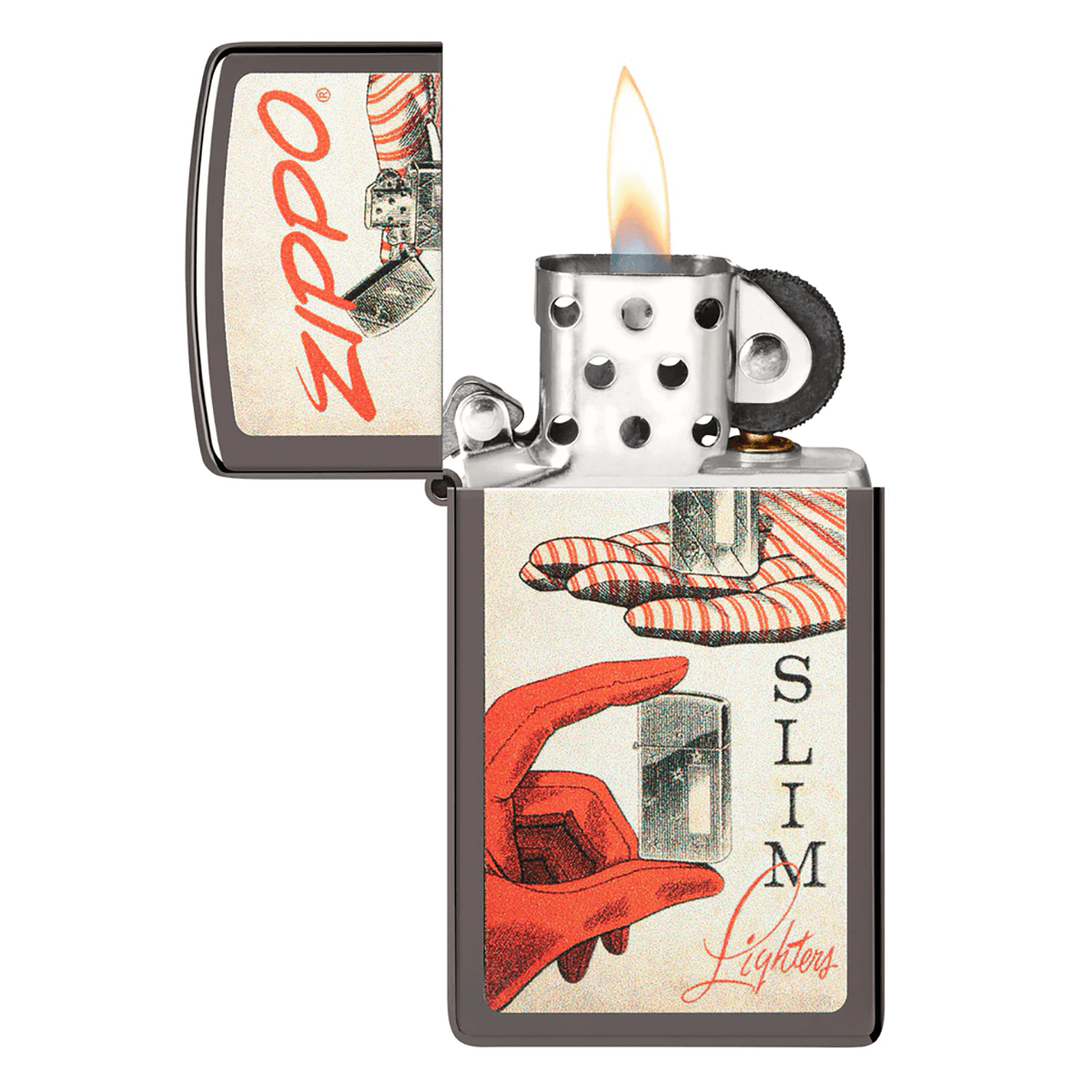 Zippo 1950S Vintage Slim Black Ice